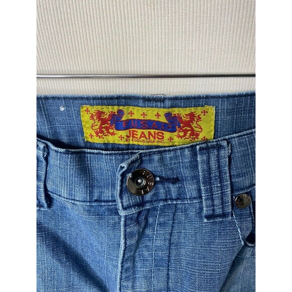 Fusai Men’s Jean's Blue Light Wash Denim Straight Leg Size 32 x 32 - Picture 6 of 7